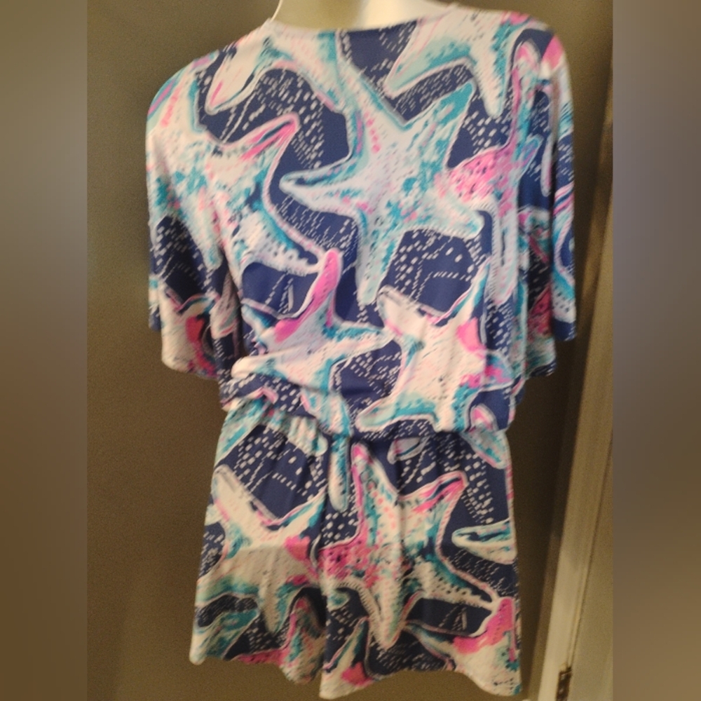 Lilly Pulitzer Madilyn Starfish Romper Size Small Women's * Missing Belt - Picture 7 of 8